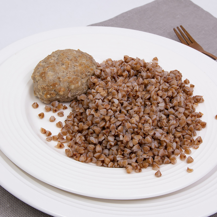 Котлеты из индейки с гречкой