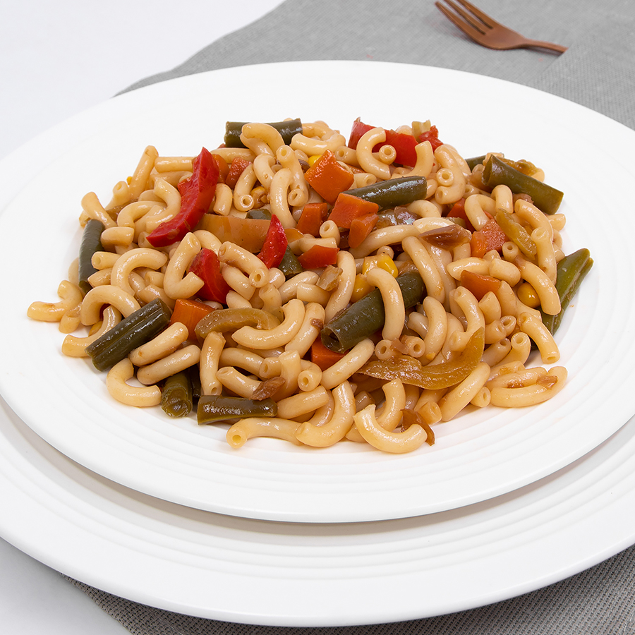 Макароны с овощами