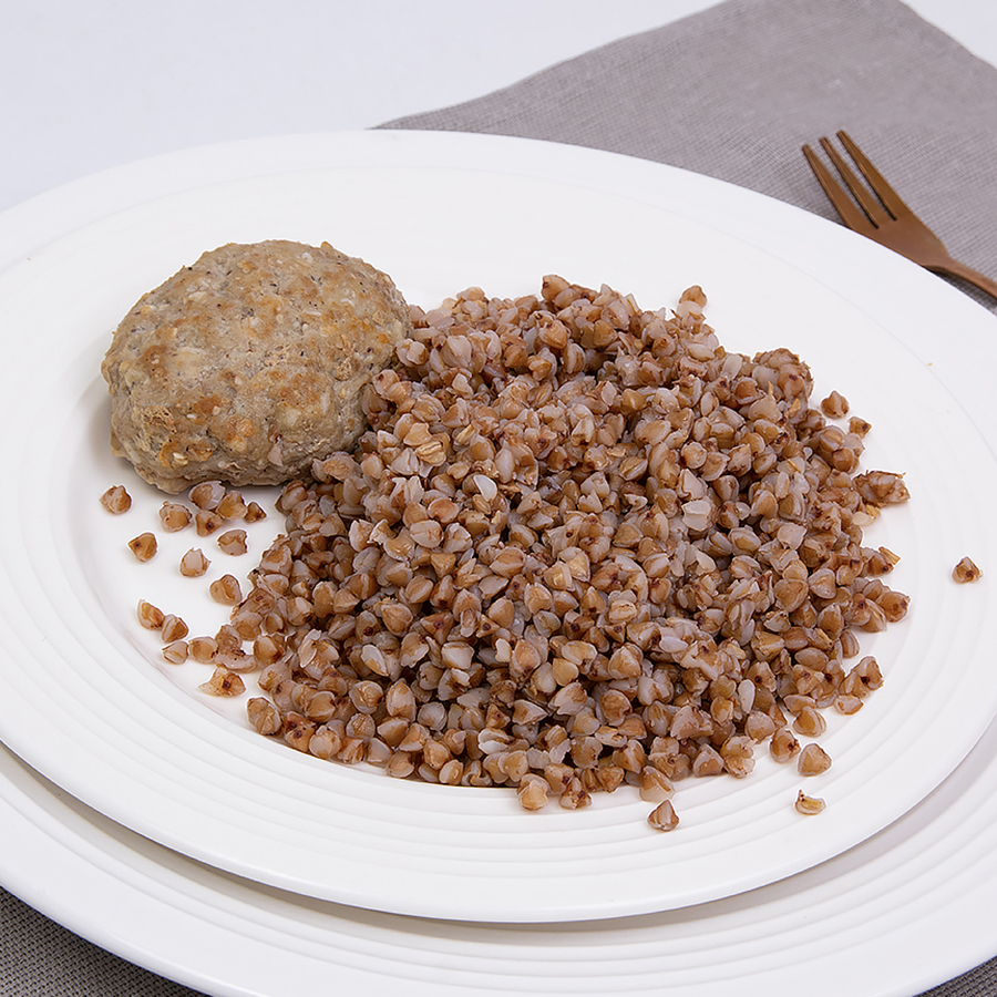 Котлеты из индейки с гречкой