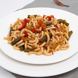 Макароны с овощами